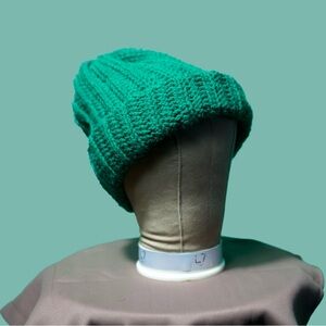 Green Crocheted beanie